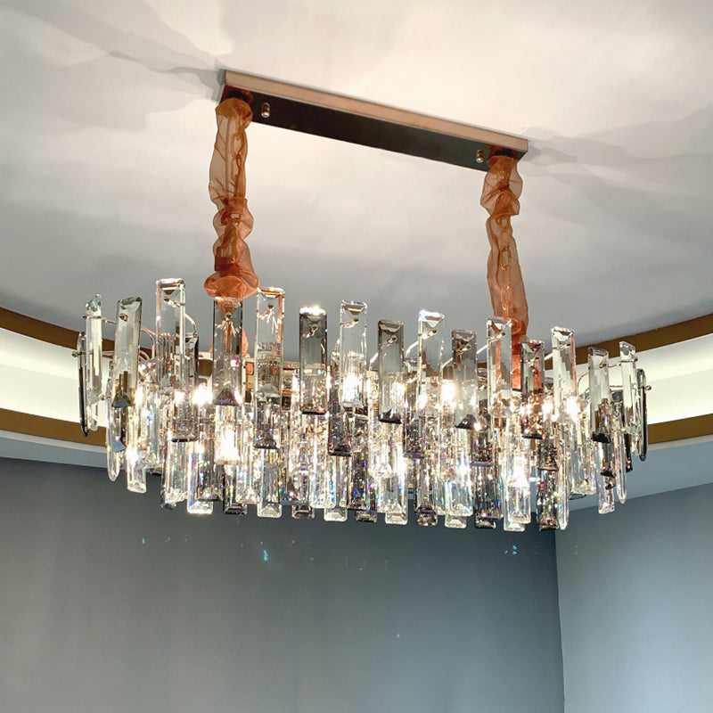 Luci d'isola geometrica cristallina Modern Lampadella 7 illuminazione isola luminosa in oro