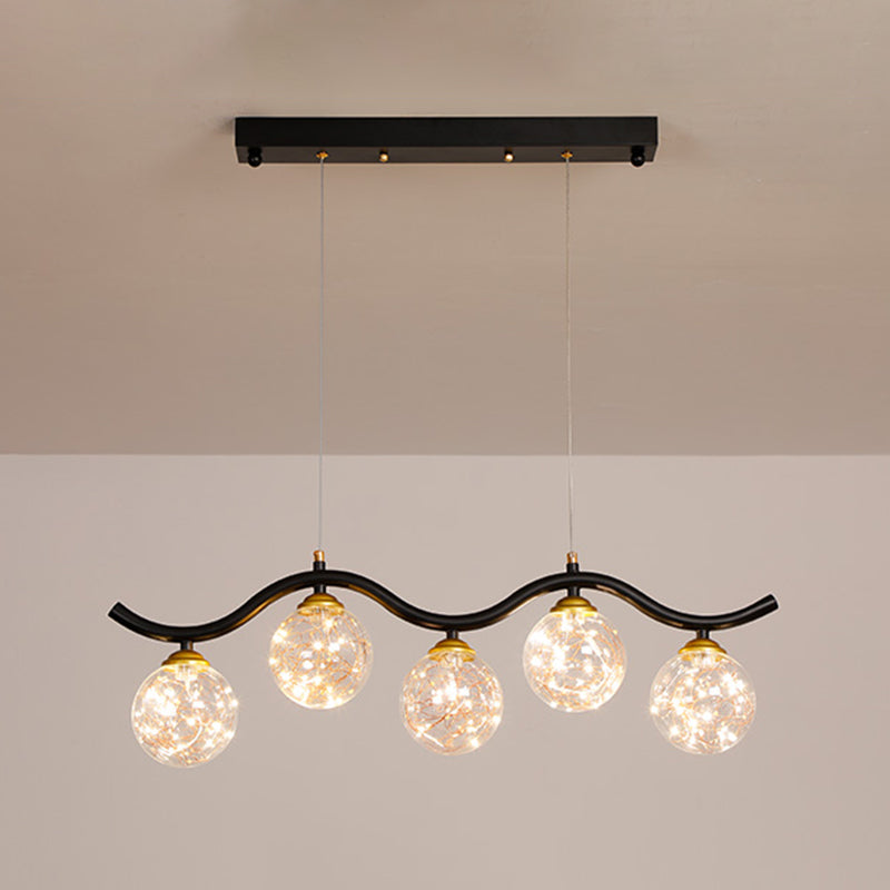 Modern Lighting Chandelier Globe Pendant Light 5 Light Metal Island Lights