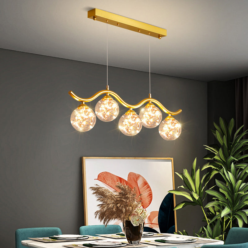 Modern Lighting Chandelier Globe Pendant Light 5 Light Metal Island Lights