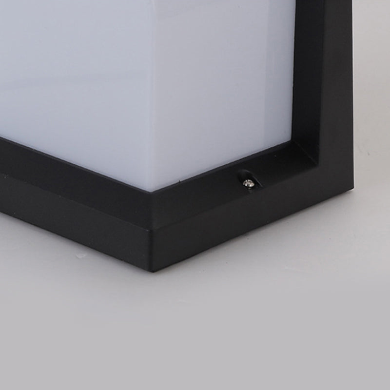 Geometric Shade Wall Lighting Modern Style Metal 1 Light Sconce Light in Black