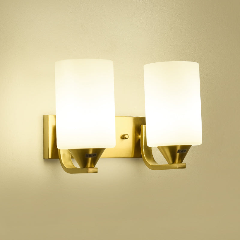 Unico illuminazione da parete in stile moderno in stile moderno 2 luci luci sconde in oro