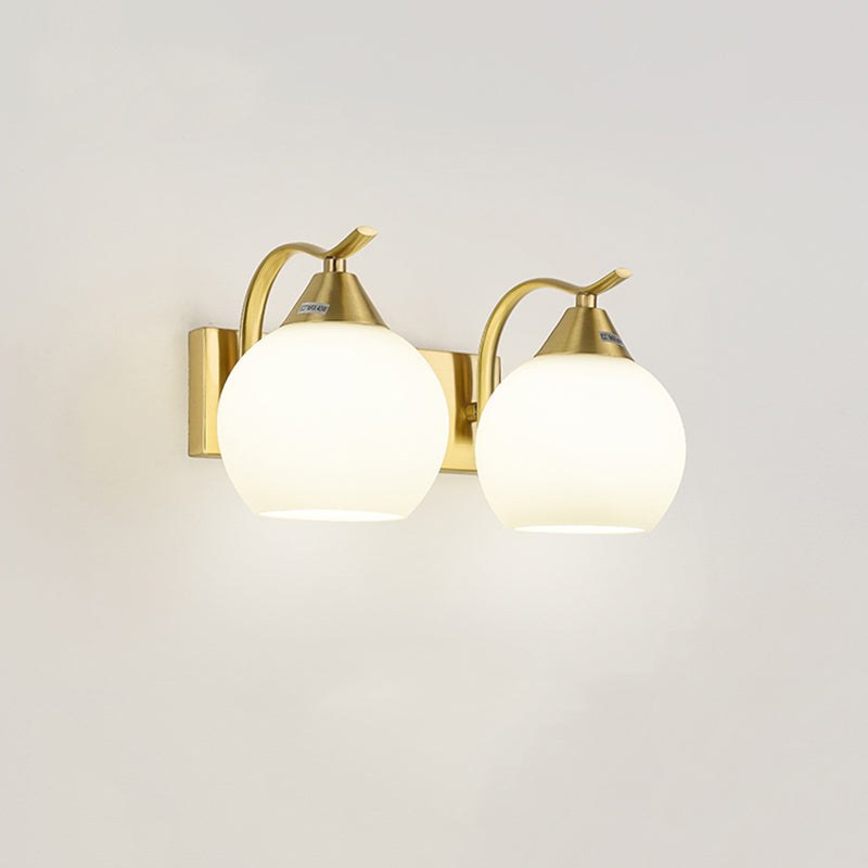 Unico illuminazione da parete in stile moderno in stile moderno 2 luci luci sconde in oro