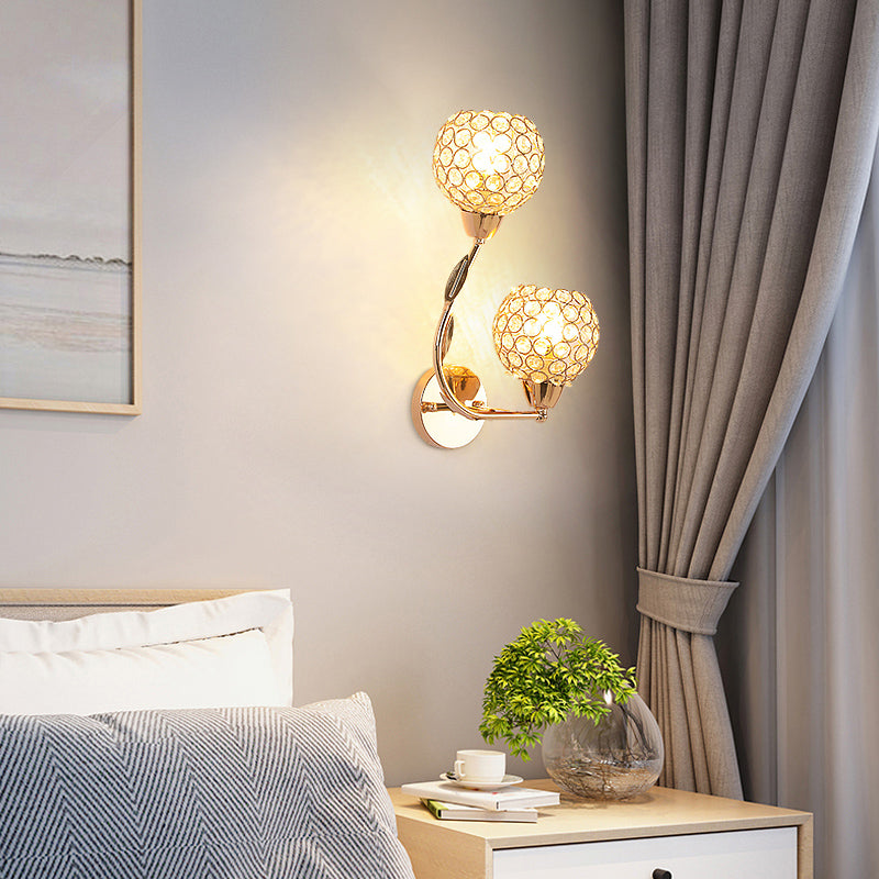 Iluminación de pared de sombra única luz de metal de estilo moderno para dormitorio de sala de estar