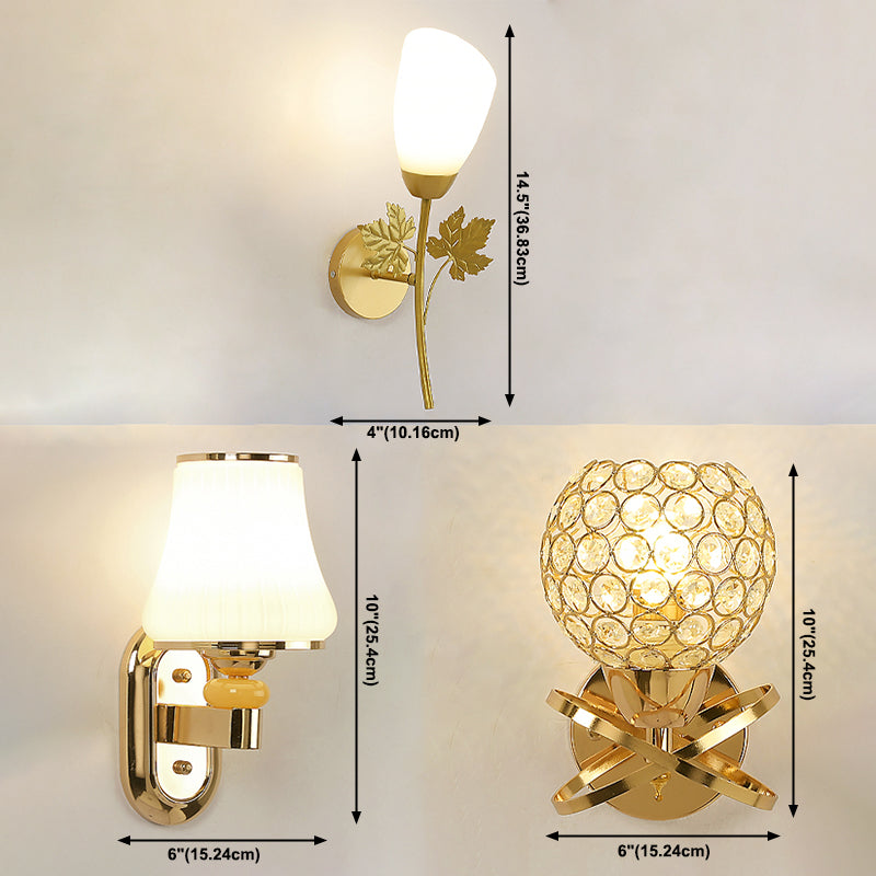 Iluminación de pared de sombra única luz de metal de estilo moderno para dormitorio de sala de estar