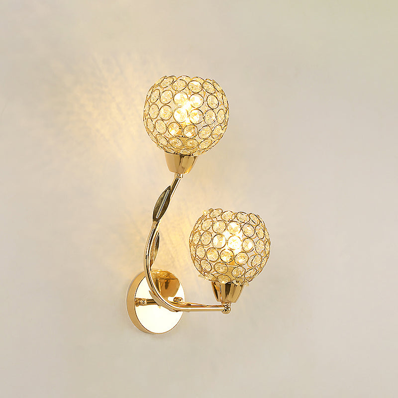 Iluminación de pared de sombra única luz de metal de estilo moderno para dormitorio de sala de estar