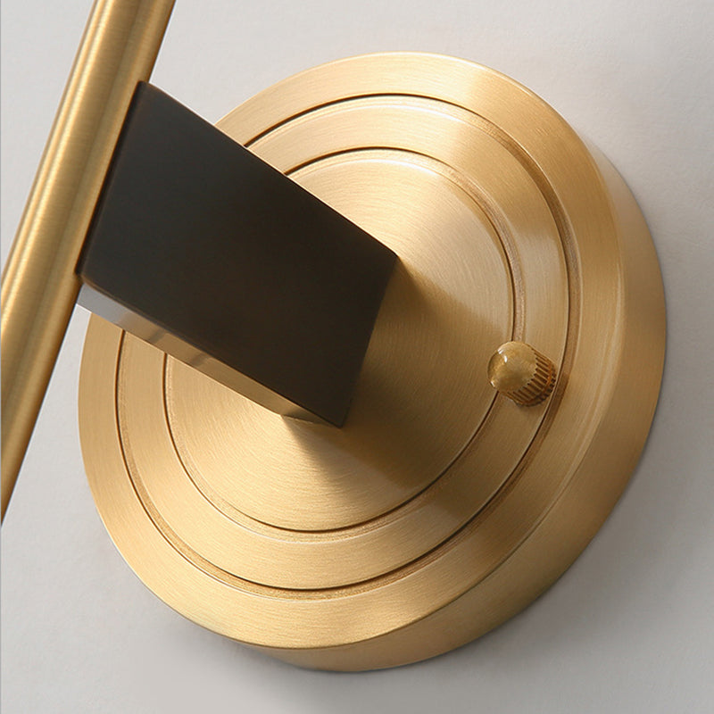 Modern Simple Style Half Cylinder Shade Wall Sconce Glass Multi Lights Sconces in Gold Finish