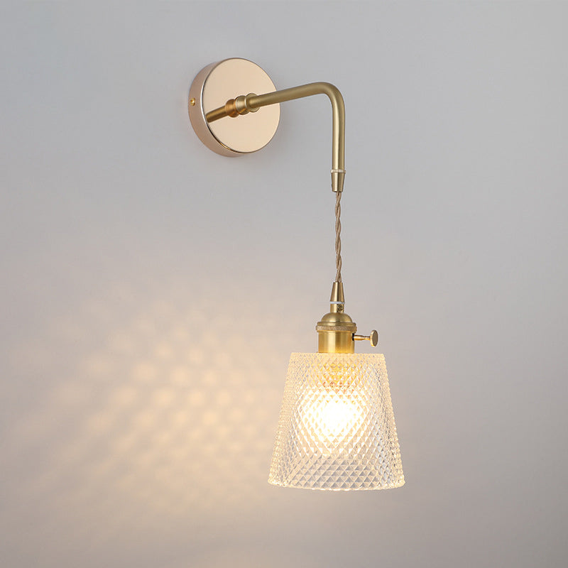 Unico illuminazione da parete in stile moderno in stile moderno 1 luce sconce leggera in oro