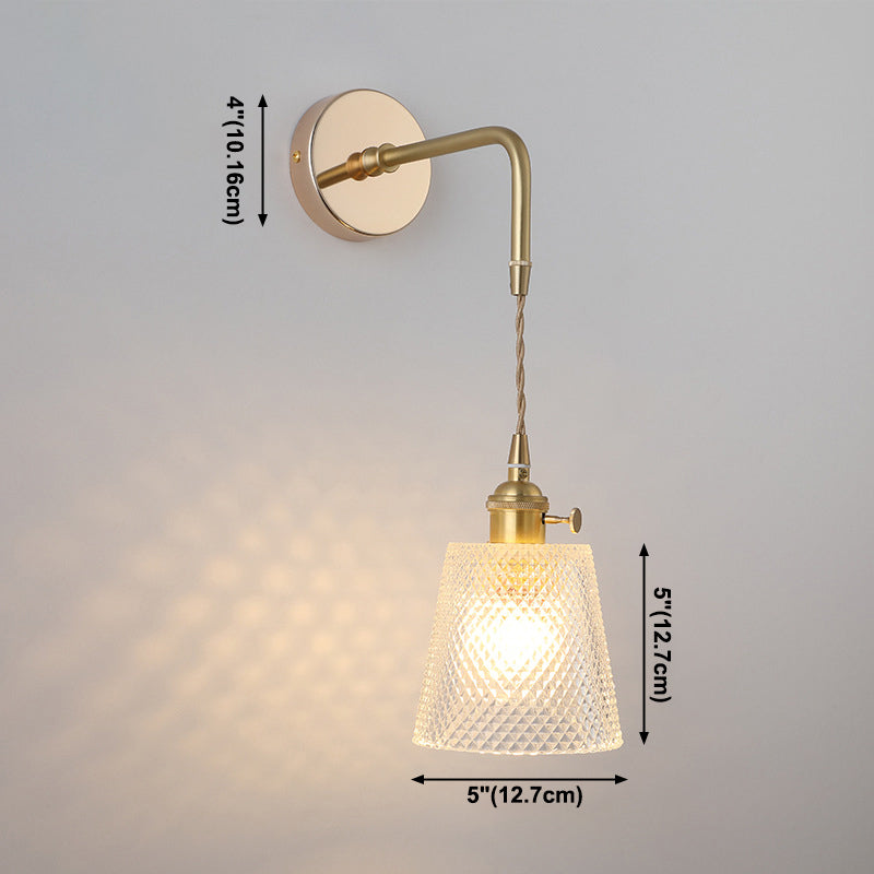 Unico illuminazione da parete in stile moderno in stile moderno 1 luce sconce leggera in oro