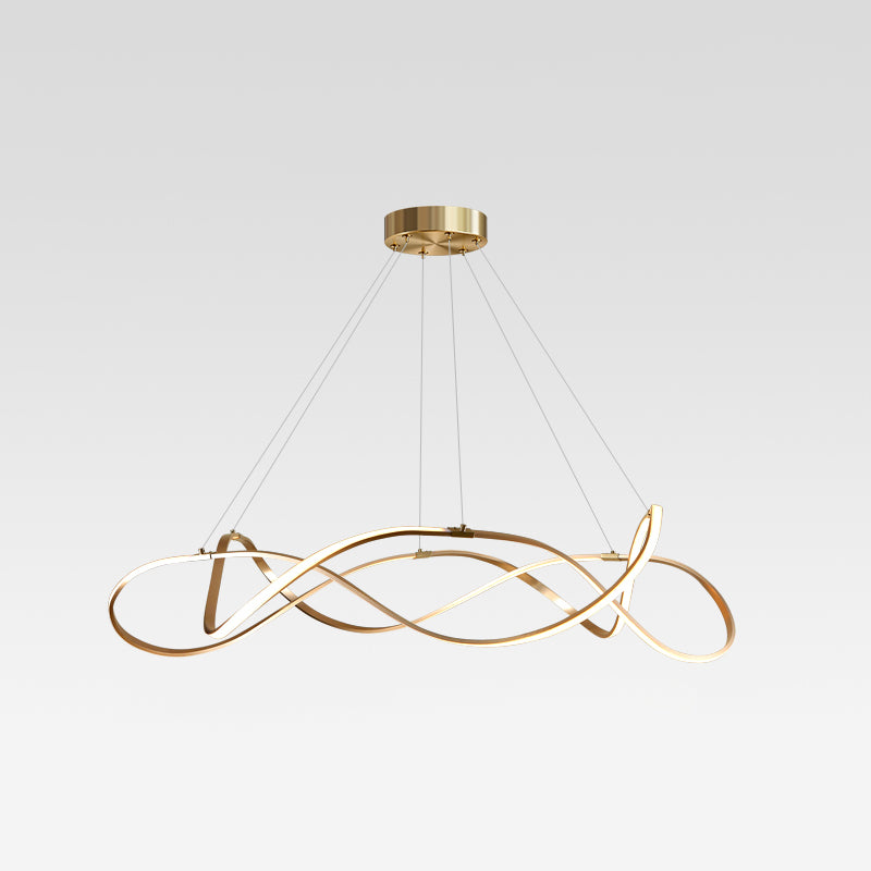 Lampadari contemporanei Curve senza soluzione di continuità luci a sospensione con ombra acrilica