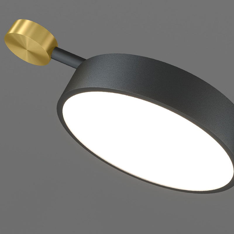 Araña LED moderna anillos múltiples luces de techo colgantes araña de metal orbe de metal