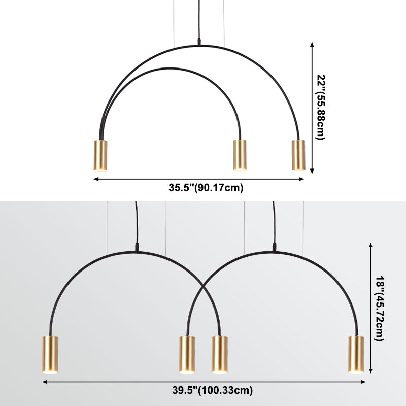 Luz de lámpara de araña colgante de estilo simple y simple para bar de comedor