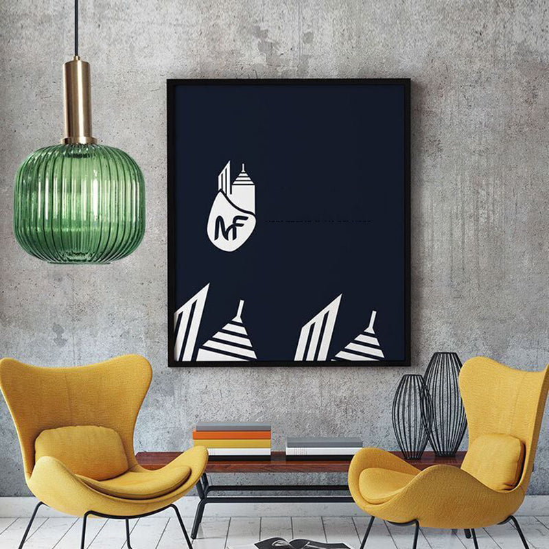 Zeitgenössischer Drum Shade Pendellicht, geripptes Glas 1-Licht-Anhängerbeleuchtung