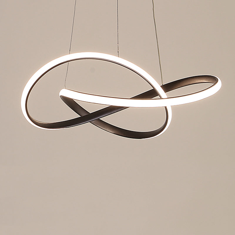 Modern Dining Room Lighting Twisted Turned Lighting Fishersts con ombra acrilica