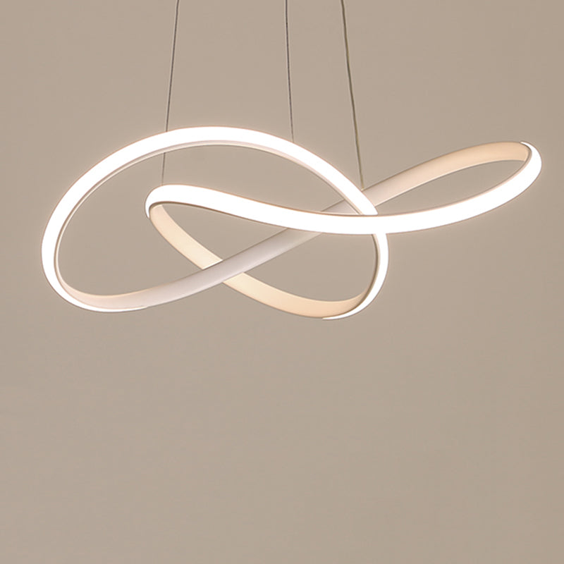 Modern Dining Room Lighting Twisted Turned Lighting Fishersts con ombra acrilica