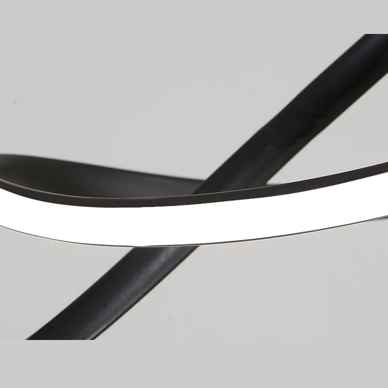 Modern Dining Room Lighting Twisted Turned Lighting Fishersts con ombra acrilica