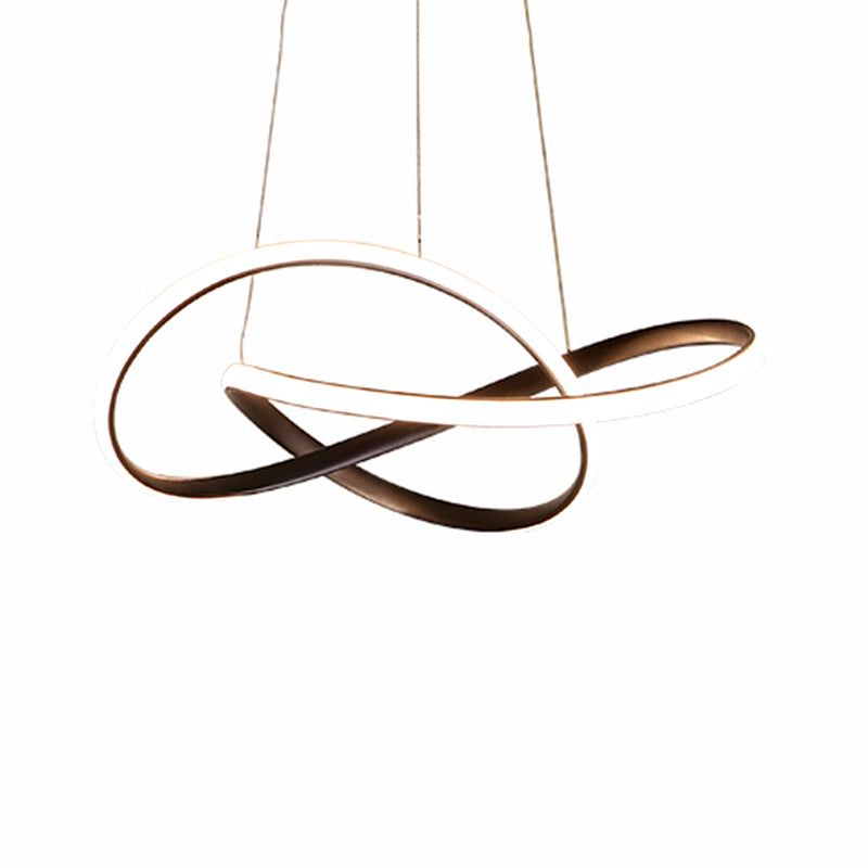 Modern Dining Room Lighting Twisted Turned Lighting Fishersts con ombra acrilica
