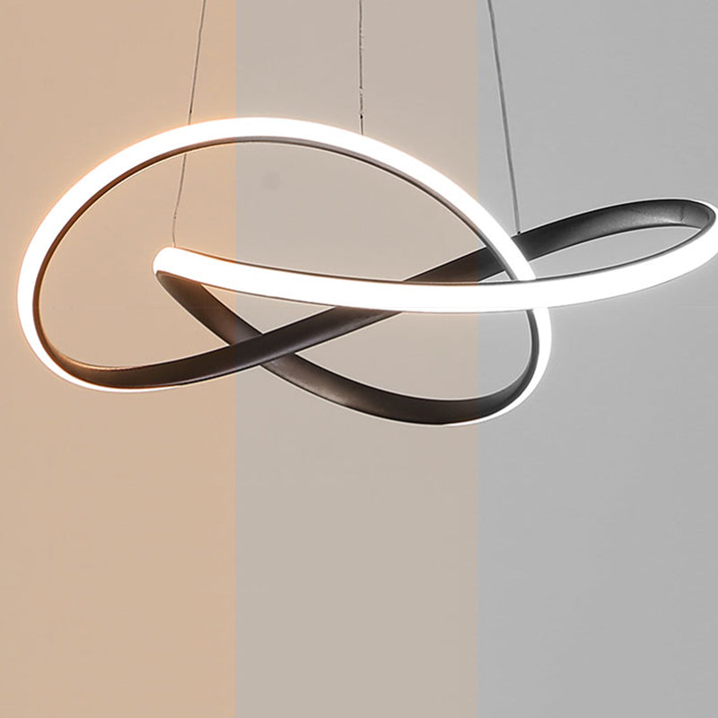 Modern Dining Room Lighting Twisted Turned Lighting Fishersts con ombra acrilica