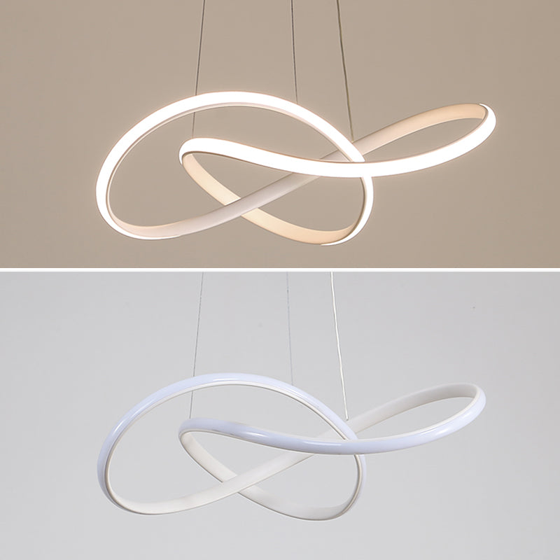 Modern Dining Room Lighting Twisted Turned Lighting Fishersts con ombra acrilica