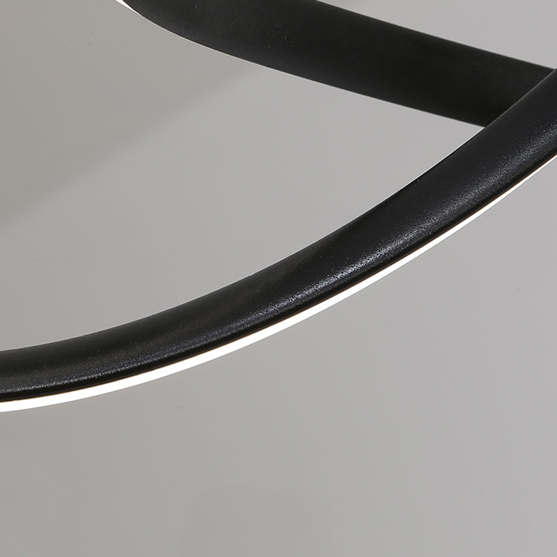 Modern Dining Room Lighting Twisted Turned Lighting Fishersts con ombra acrilica