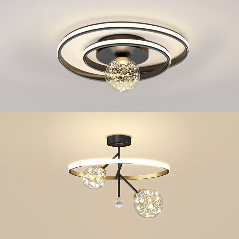 Geometrie-Unterputzleuchten Moderne halbbündige Deckenleuchten aus Metall