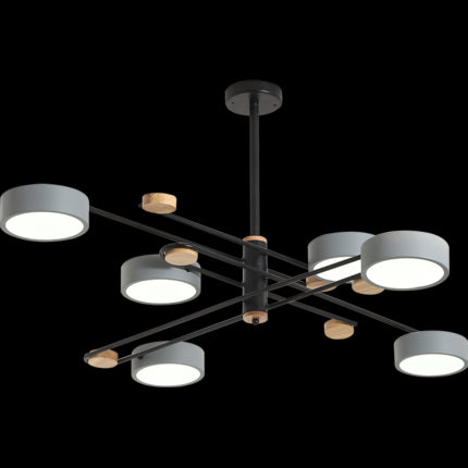 6-leichter Zylinder Anhänger Beleuchtungskörper moderne Metallhänge der Metallhänge des Stils