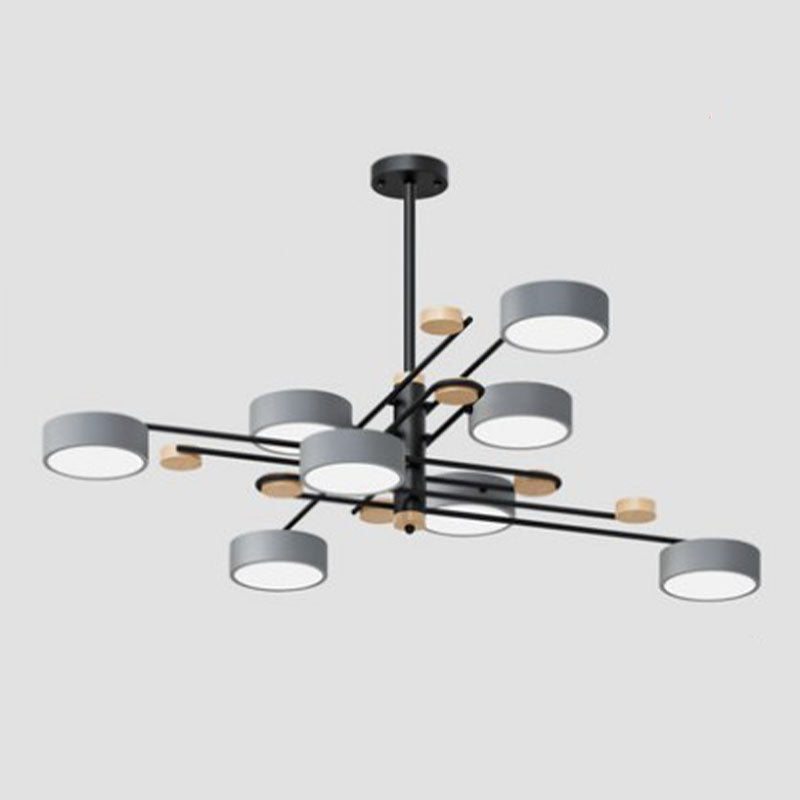 6-leichter Zylinder Anhänger Beleuchtungskörper moderne Metallhänge der Metallhänge des Stils