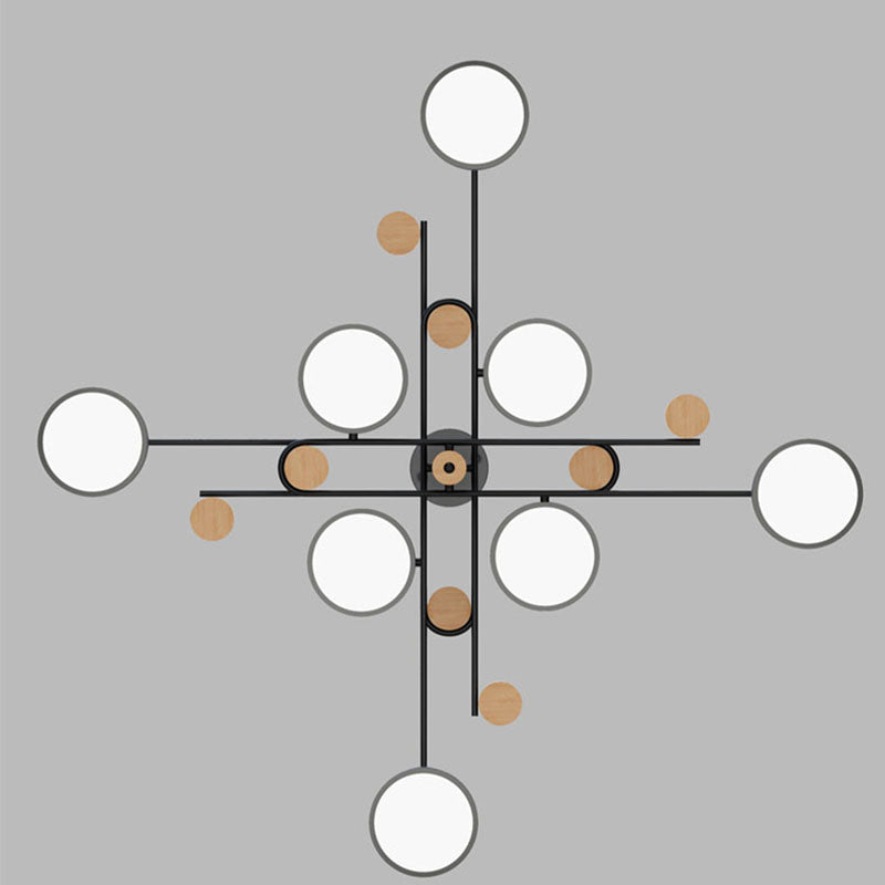 6-leichter Zylinder Anhänger Beleuchtungskörper moderne Metallhänge der Metallhänge des Stils