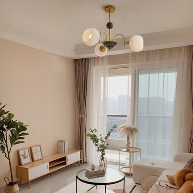 Luz de colgante de techo de lámpara geométrica Luces de lámpara de lámpara múltiple de estilo de metal moderno