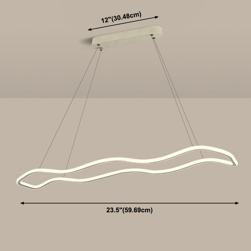 Wedelnde aufgehängte Beleuchtungsstoffe moderne Kronleuchter für Esszimmer Acryl