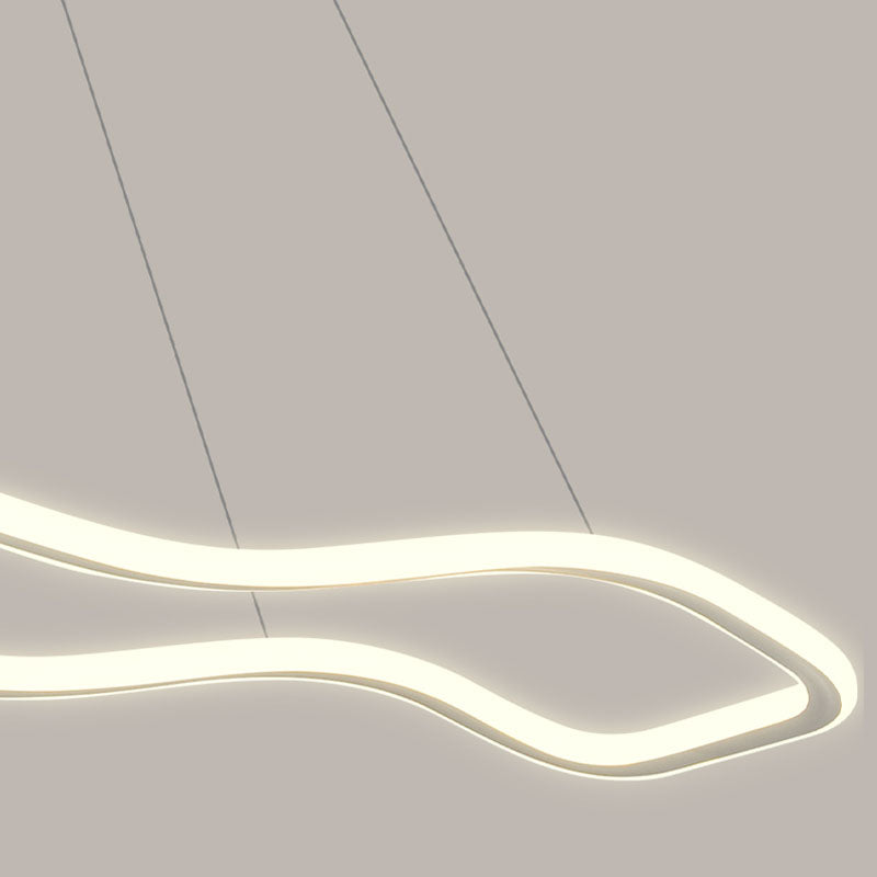 Ondeando el accesorio de iluminación suspendido de lámparas modernas para el comedor acrílico