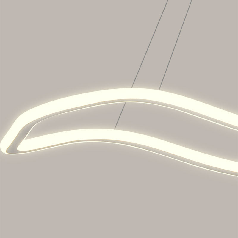 Wedelnde aufgehängte Beleuchtungsstoffe moderne Kronleuchter für Esszimmer Acryl