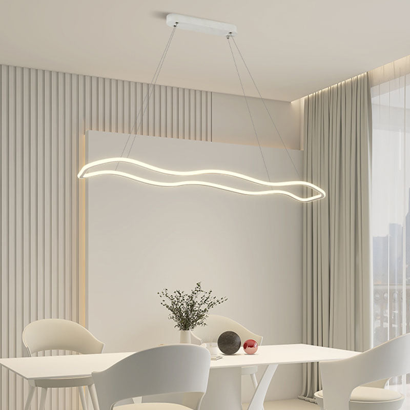 Wedelnde aufgehängte Beleuchtungsstoffe moderne Kronleuchter für Esszimmer Acryl