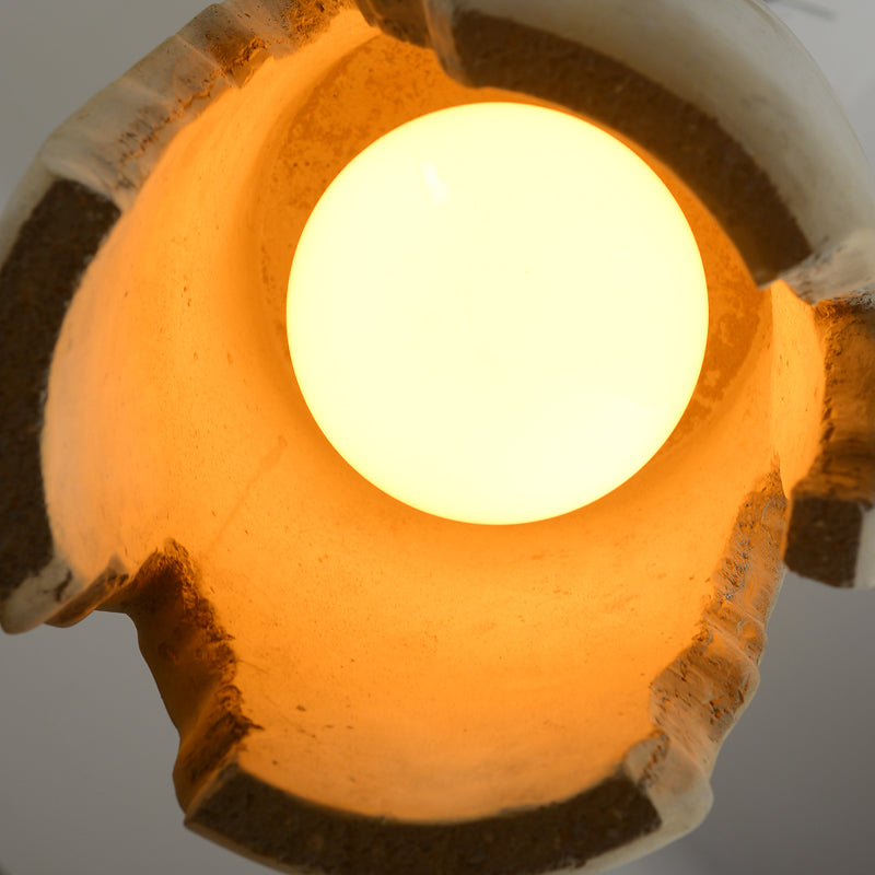 Cement 1-Light Hanging Lamp, Minimalist Gray Pendant Lighting for Living