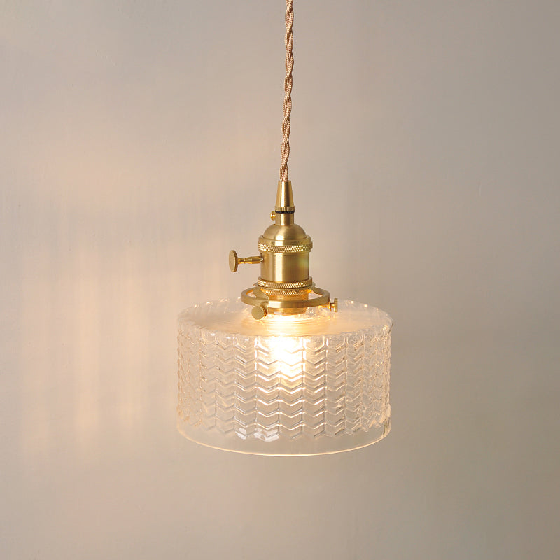 Indoor Single Light Hanging Light, Minimalist Clear Glass Pendant Light