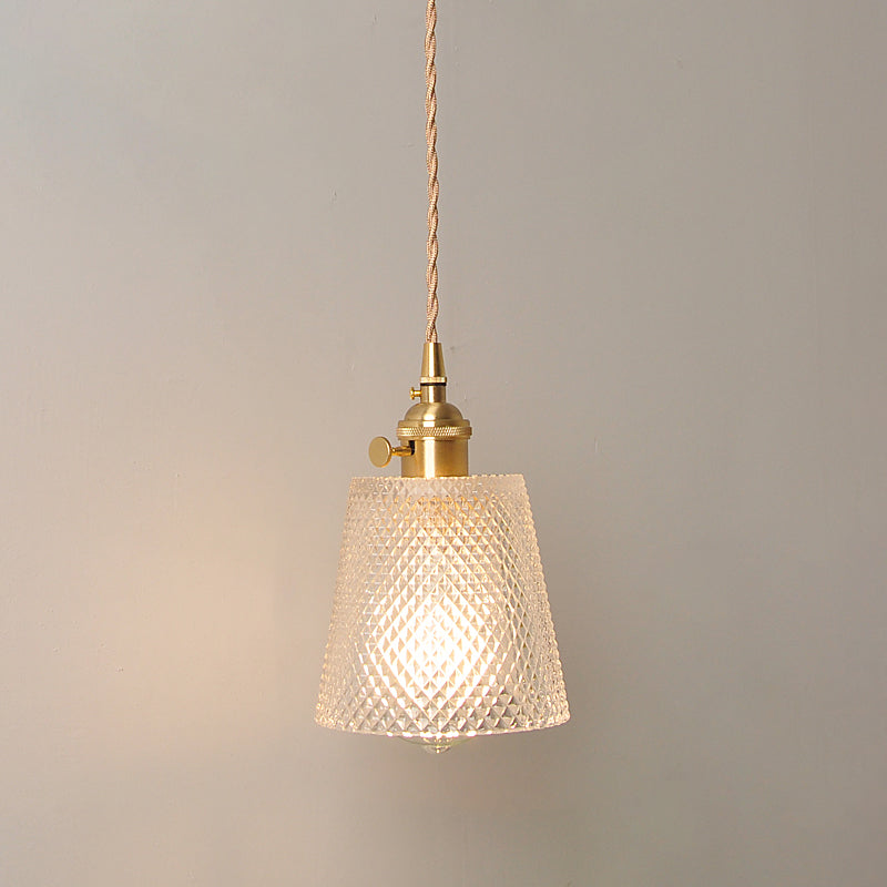 Indoor Single Light Hanging Light, Minimalist Clear Glass Pendant Light