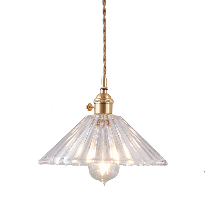 Indoor Single Light Hanging Light, Minimalist Clear Glass Pendant Light