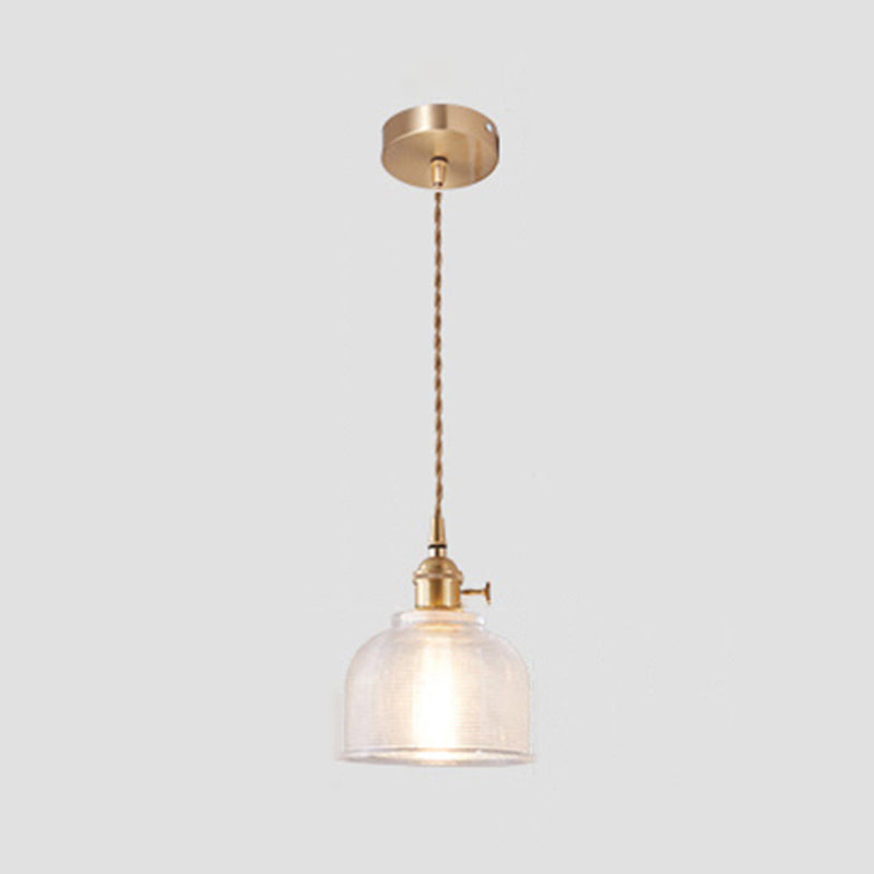 Indoor Single Light Hanging Light, Minimalist Clear Glass Pendant Light
