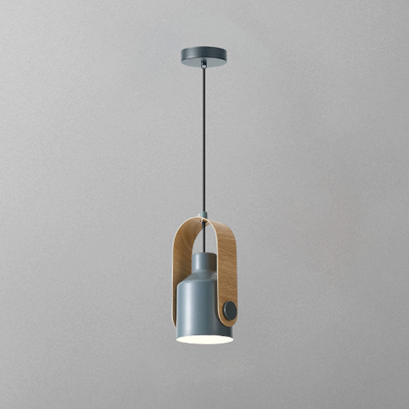 Moderne hölzerne obere Anhänger leichte, minimalistische Glockenfarbton -Hängelampe für Schlafzimmer