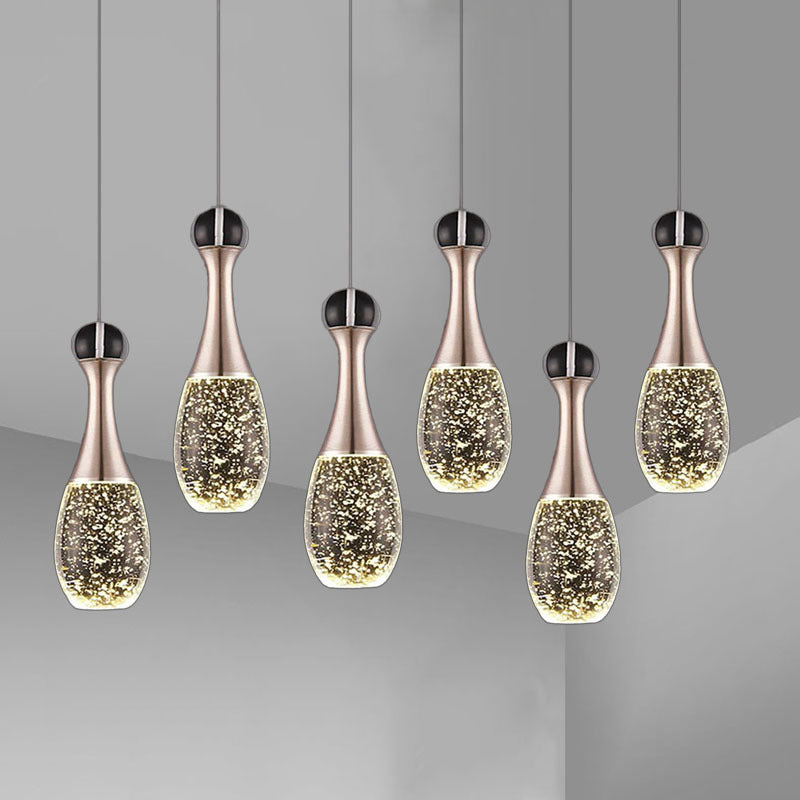 Minimalistische stijl traancluster hanglamp, metalen multi hanger plafondlamplicht