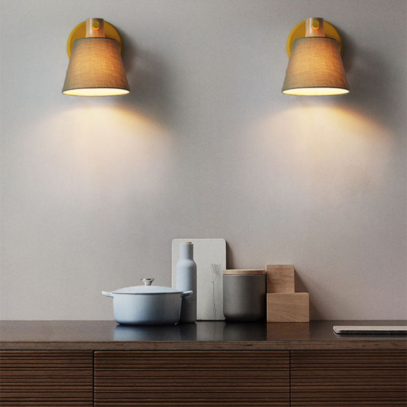 Modern Style Wall Mounted Light Fixture Cylinder Metal 1 Head Sconce Lighting