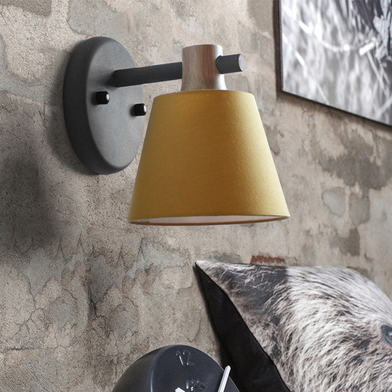 Modern Style Wall Mounted Light Fixture Cylinder Metal 1 Head Sconce Lighting