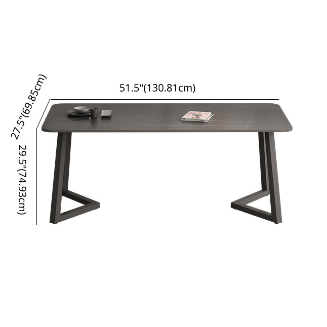 Minimalist Traditional Height Sintered Stone Top Dining Table Rectangle Dining Room Set For Kitchen