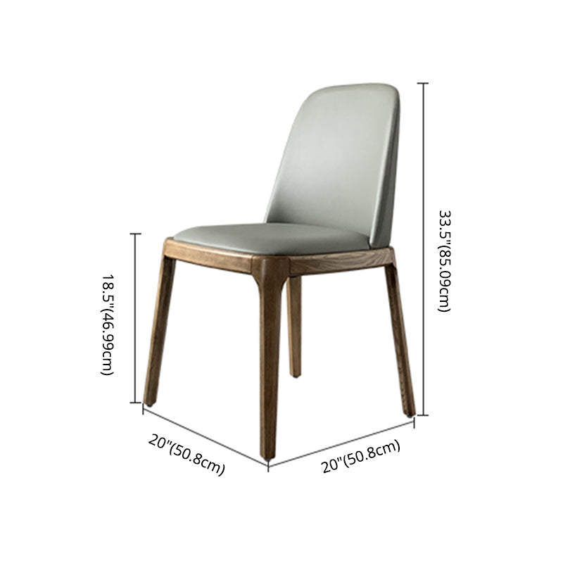 Modern Style Ash White Slate Rectangular Dining Table Set with 4 Legs Base