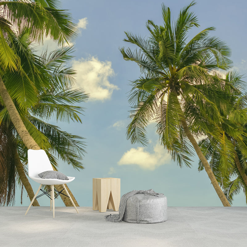 Tropical Palm Tree Mural Wallpaper Water Resistant Wall Decor for Kitchen Dining Room