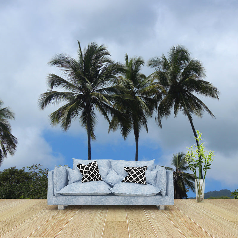 Tropical Palm Tree Mural Wallpaper Water Resistant Wall Decor for Kitchen Dining Room