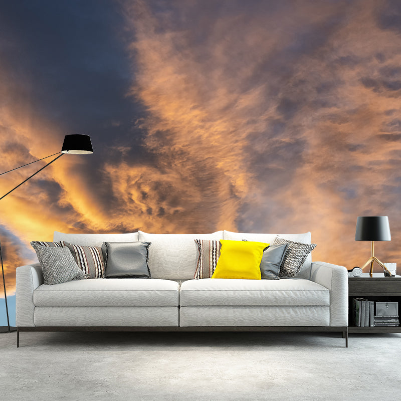 Cloudy Sky Wall Mural Modern Decoration for Hallway Corner Decoration, Waterproofing