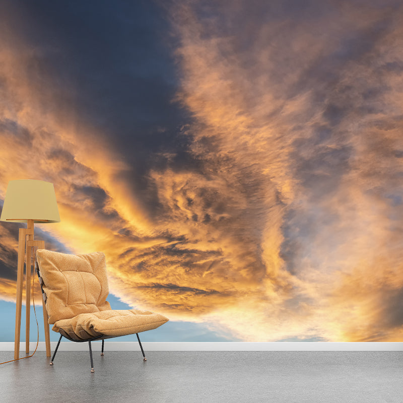 Cloudy Sky Wall Mural Modern Decoration for Hallway Corner Decoration, Waterproofing