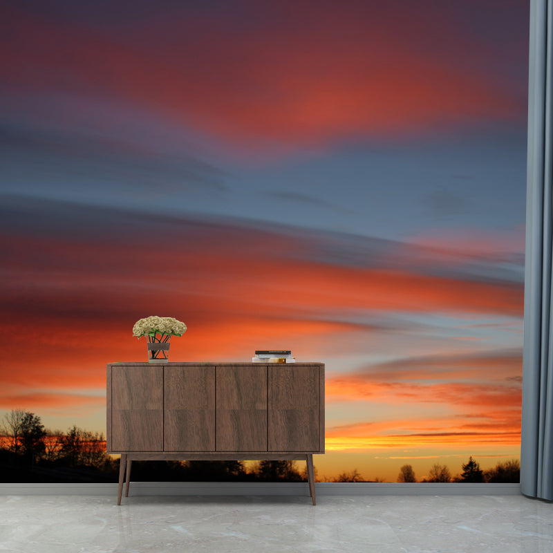 Cloudy Sky Wall Mural Modern Decoration for Hallway Corner Decoration, Waterproofing