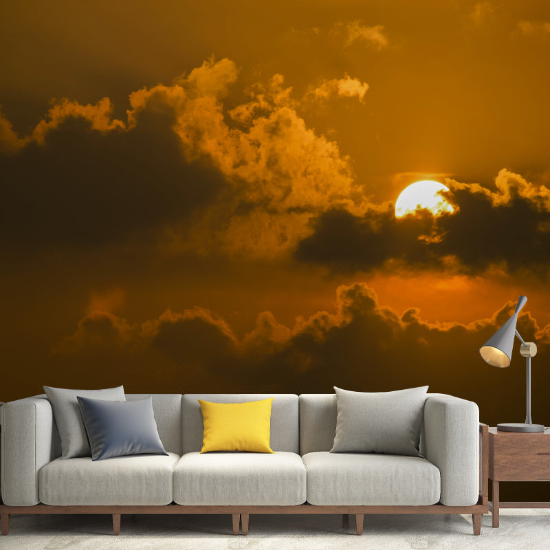 Cloudy Sky Wall Mural Modern Decoration for Hallway Corner Decoration, Waterproofing