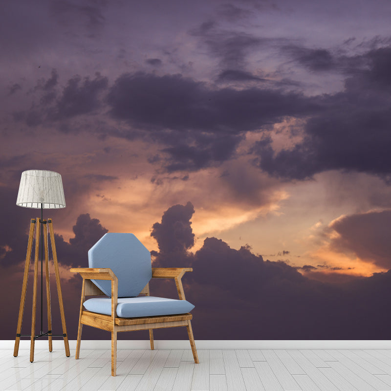 Sky Photography View Wall Mural Decoration for Kitchen Dining Room, Moisture Resistant